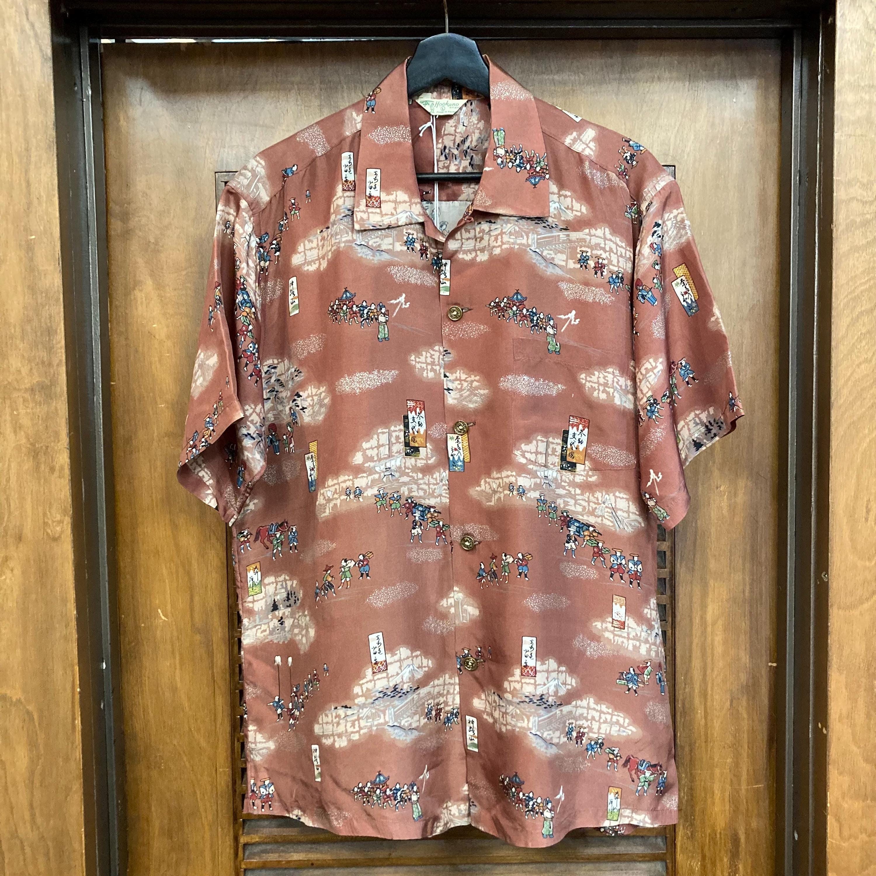 Vintage 1950's “hookano” Asian Japanese Silk Loop Collar