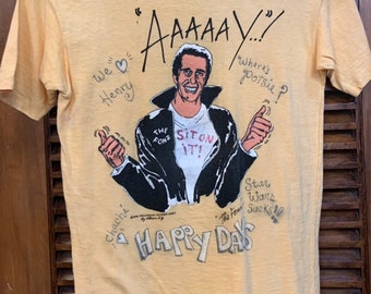 3stylercollection T-shirt Donna Fonzie Happy Days | Maglietta Vintage 100% Cotone Made In Italy - 5