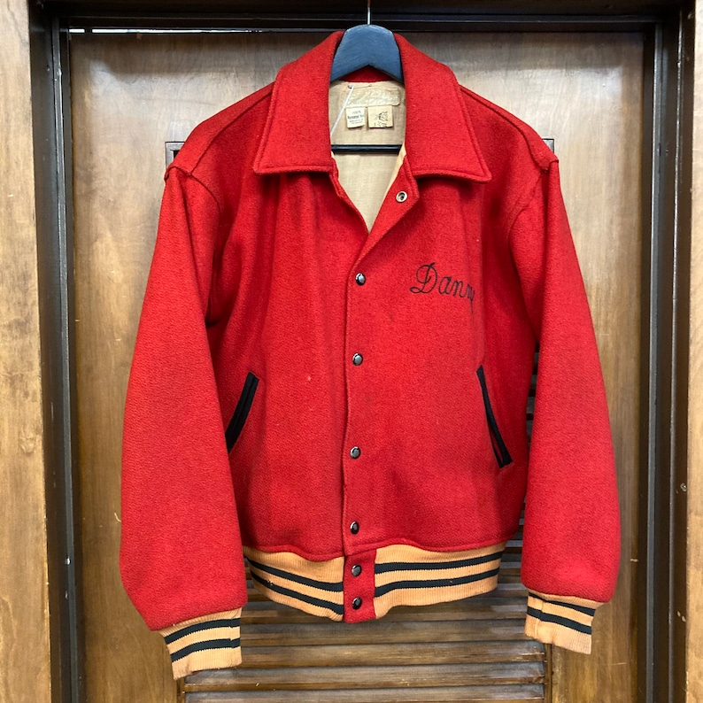 Vintage 1950’s “R.P.M.’s” Hot Rod Car Club Wool Rockabilly Jacket, Original, Appliqué, 50’s Vintage Clothing image 3
