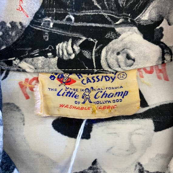 Vintage 1950's Rayon “hopalong Cassidy” Photoprint Western Cowboy