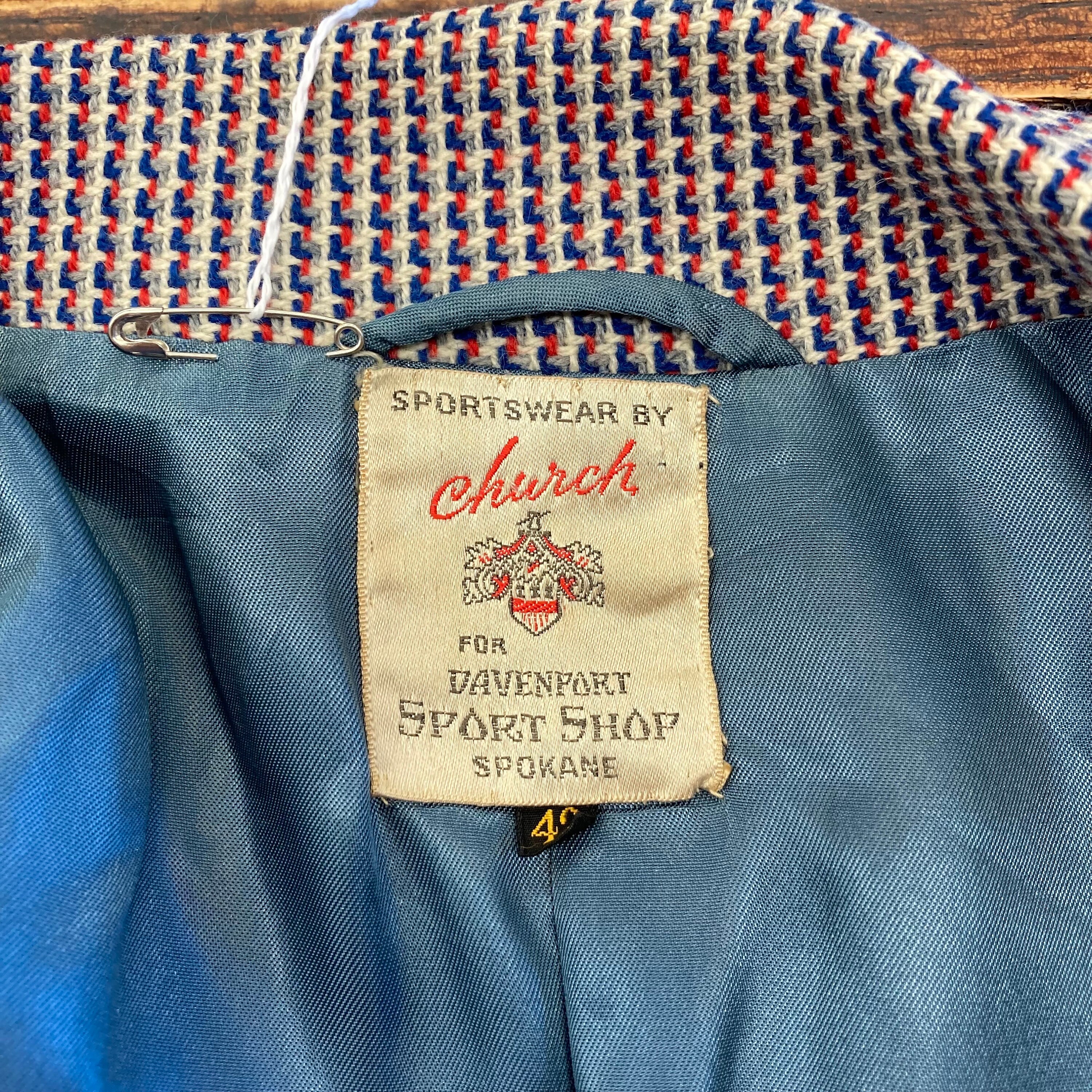Vintage 1950's Size L Two-tone Rayon Gab X Wool Hollywood Vintage 1950's Size L Two-tone Rayon Gab X Wool Hollywood