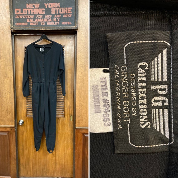 Vintage 1980’s Black Jumpsuit PG Collections label