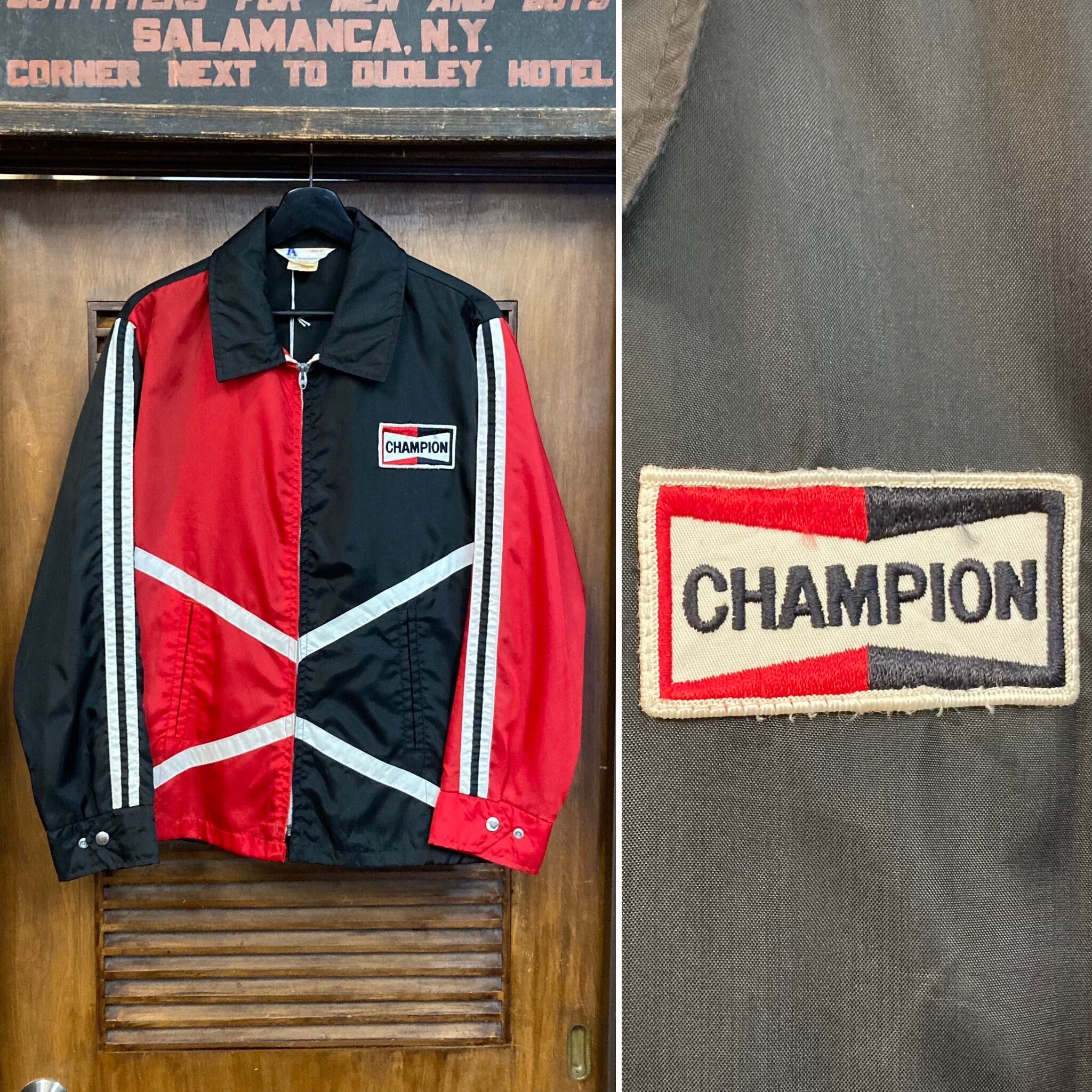 Vintage 1970's “champion” Sparkplugs Nylon Two-tone Racing Vintage 1970's “champion” Sparkplugs Nylon Two-tone Racing