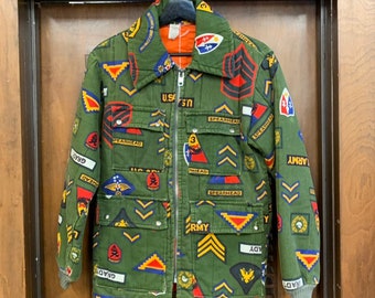 ▪️60’s【PAINTING】MILITARY JACKET Medium 60s Army Tanker Jacket / Vietnam Era Theater Made