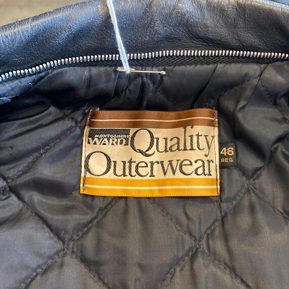 Vintage 1960's Size XL “montgomery Ward” Motorcycle MC Leather