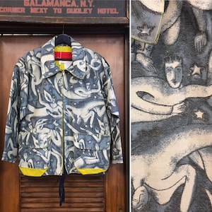 Vintage 1980’s “Castelbajac” Cartoon Angel New Wave Jacket, 80’s Jacket, 80’s New Wave, 80’s Workwear Inspired, Vintage Clothing
