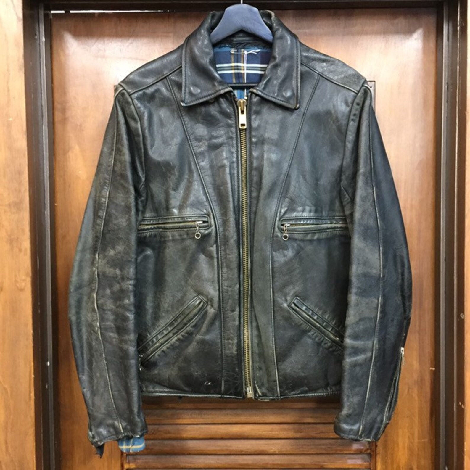 Vintage 1980s Vanson 4 Pocket Leather Jacket with Flannel Etsy