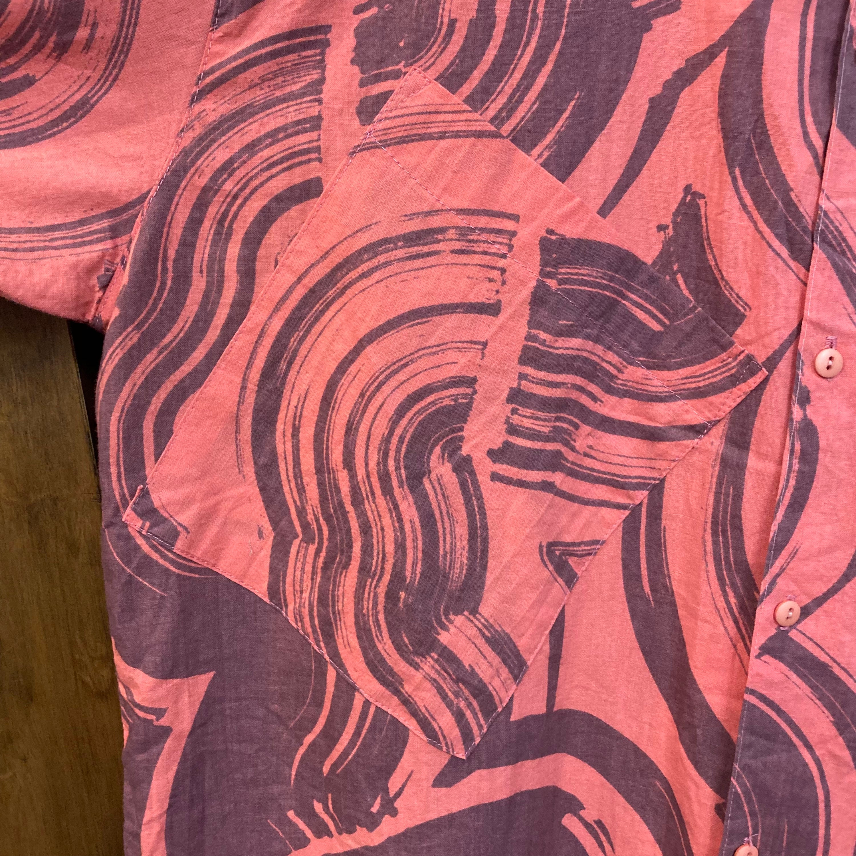 Vintage 1980's Jimmy'z Skater New Wave Cotton Atomic Print Vintage 1980's Jimmy'z Skater New Wave Cotton Atomic Print