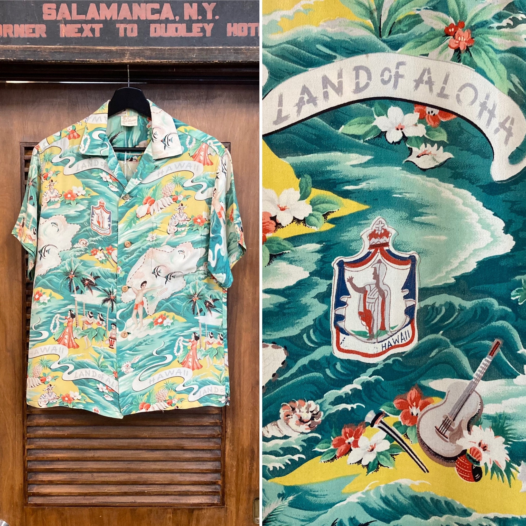 Retro & Vintage Print Hawaiian Shirts –