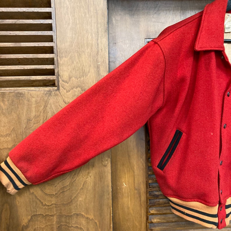 Vintage 1950’s “R.P.M.’s” Hot Rod Car Club Wool Rockabilly Jacket, Original, Appliqué, 50’s Vintage Clothing image 5