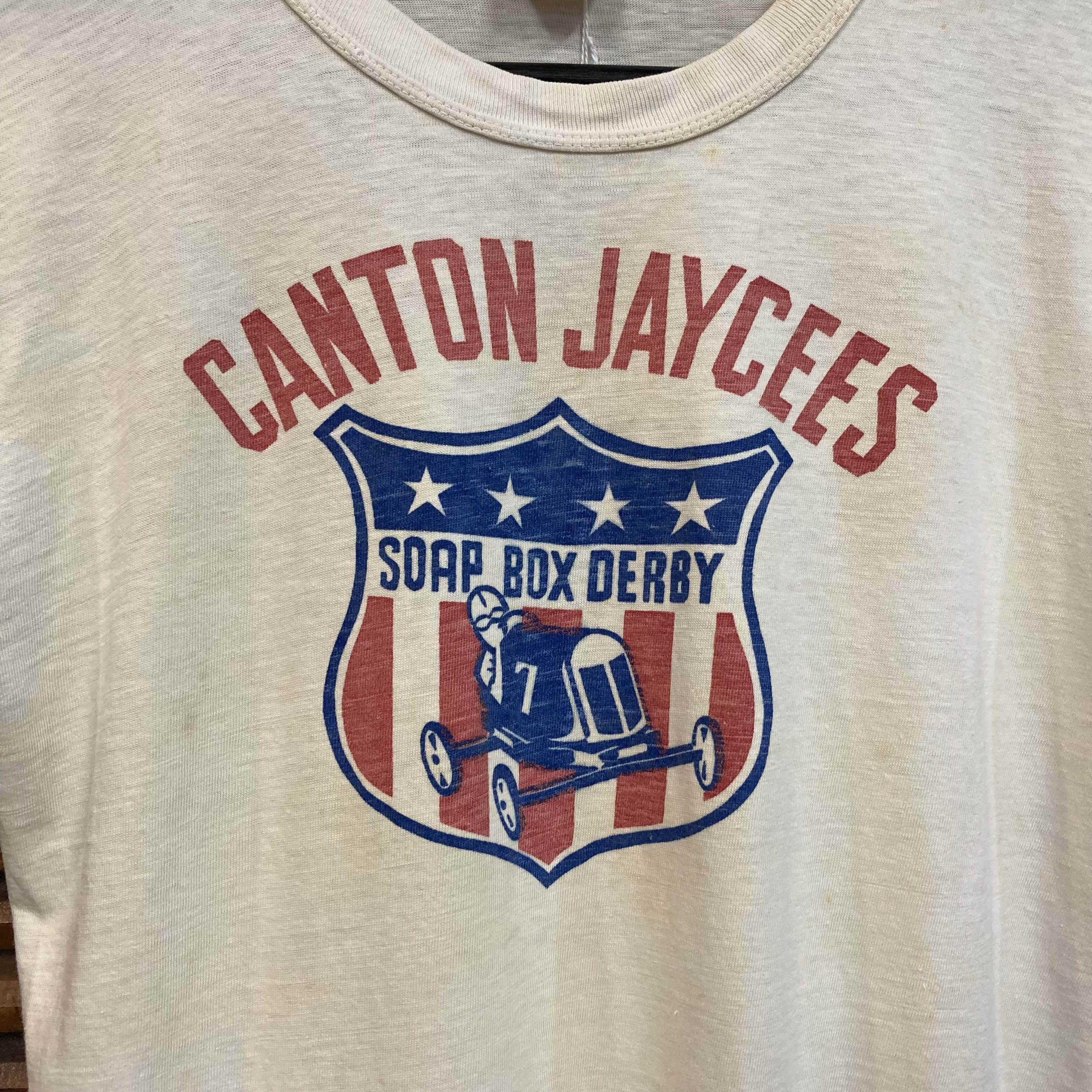 Vintage 1950's Canton Jaycees Soap Box Derby Hanes Cotton T-shirt