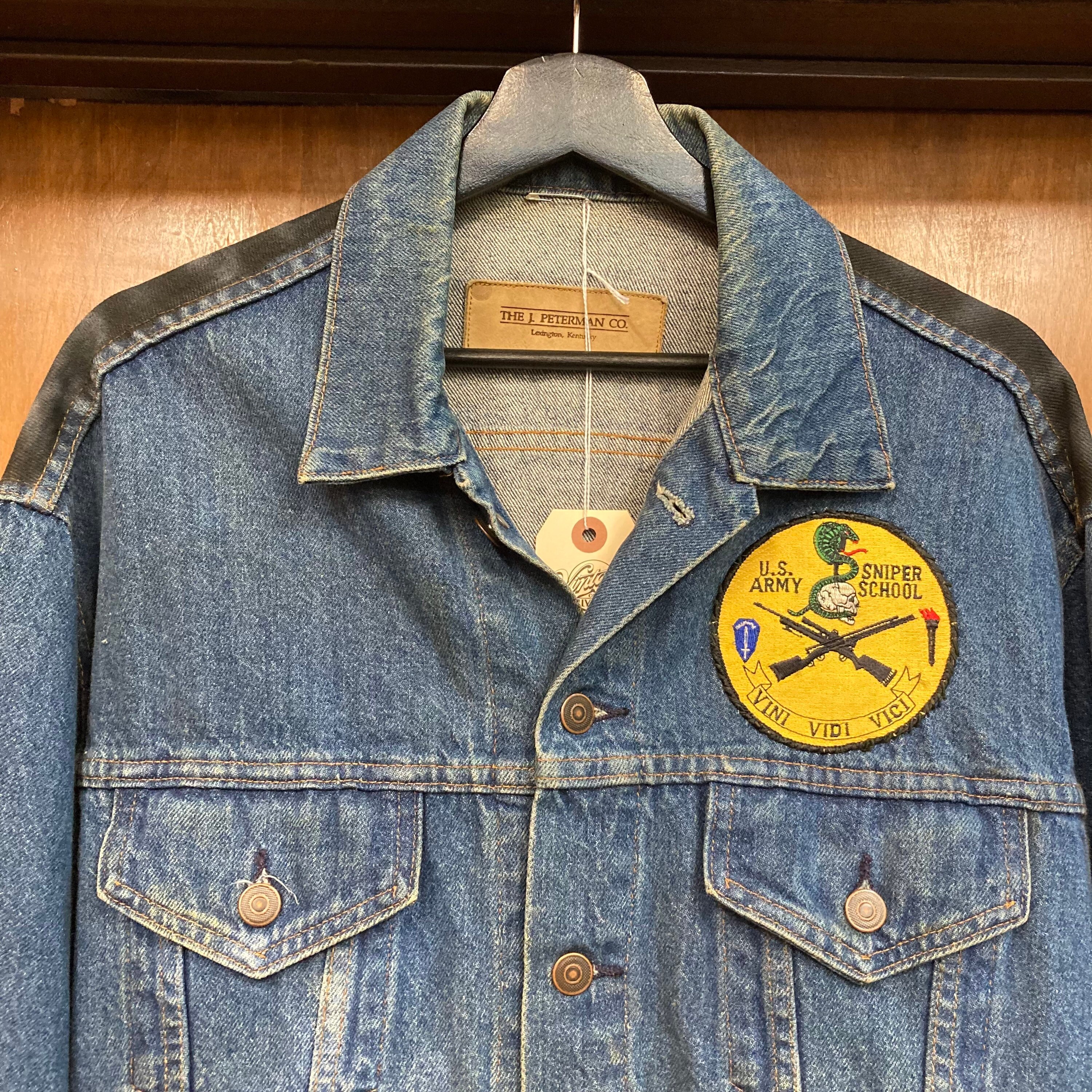 Vintage 1990's Skull Artwork Military Design Denim Trucker