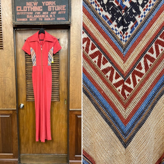 Vintage 1960’s NOS Deadstock Salmon Jumpsuit with