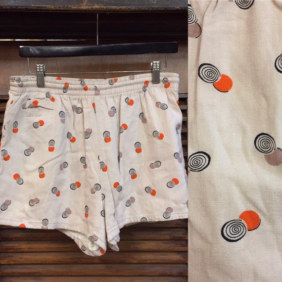 Vintage 1950’s Atomic Swirl Pattern Swim Trunks w3