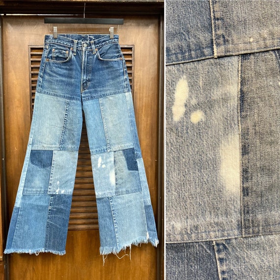 Vintage 1960s Levis 501xx Zipper Patchwork Denim Flare - Etsy Finland