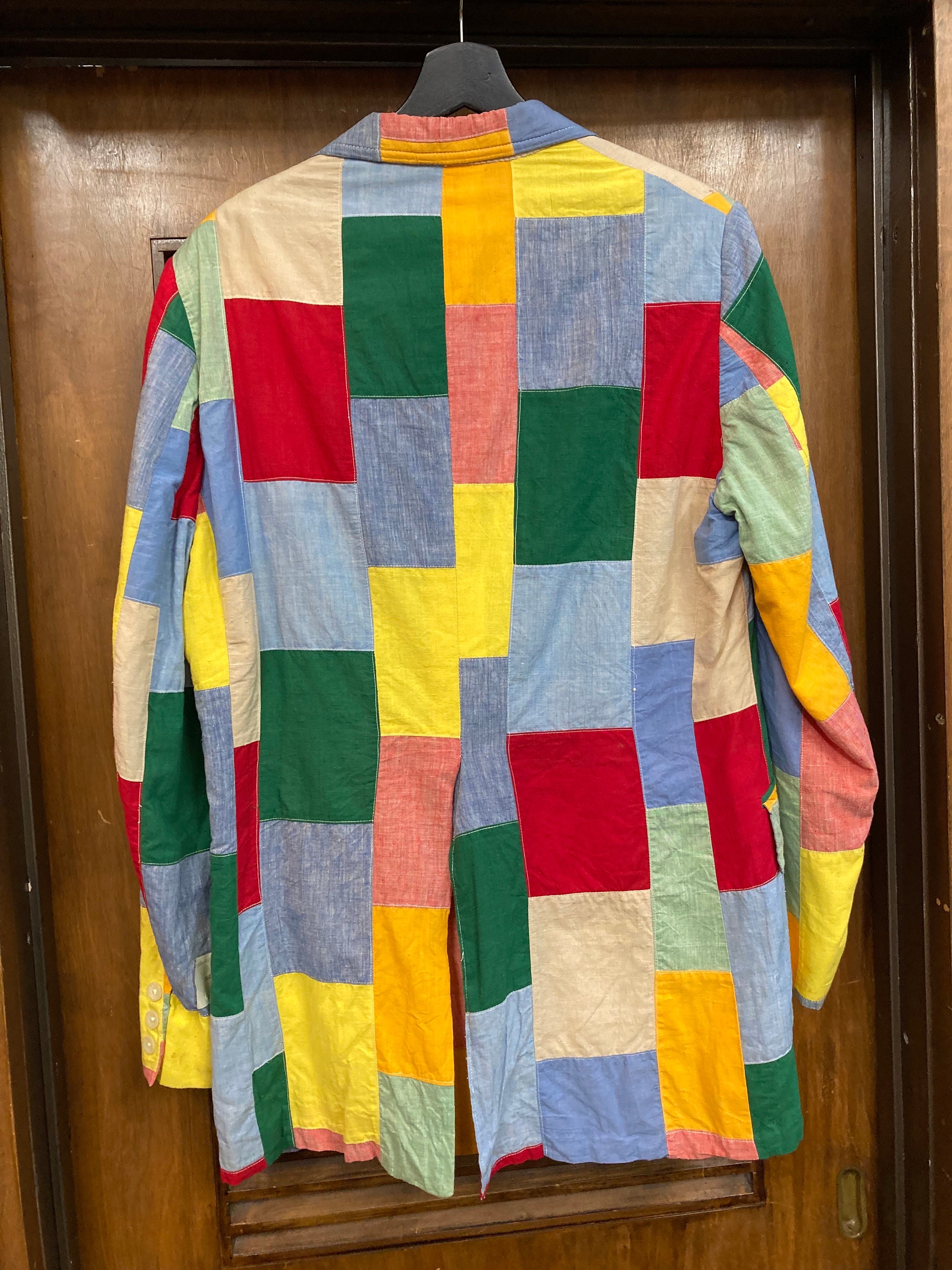 Vintage 1960's Deadstock Krazy Patchwork Mod Cotton Suit