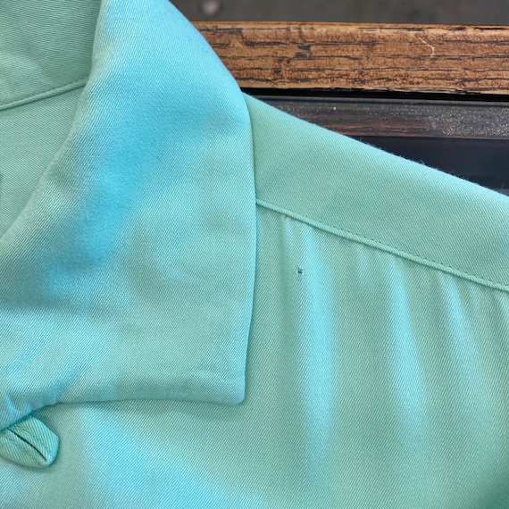 Vintage 1950's Size L “nat Nast” Mint Green Rayon Gab