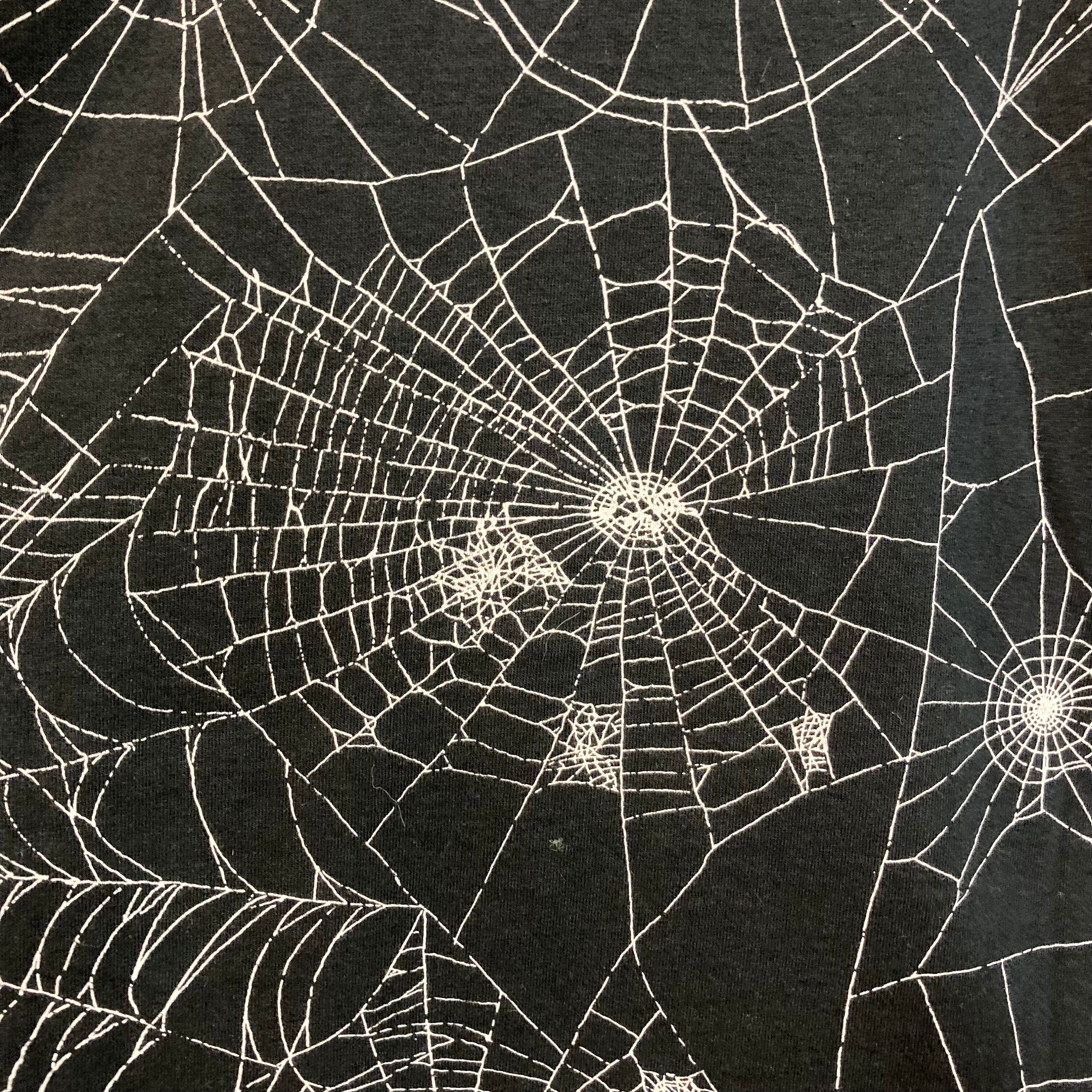 トップス 90s Spiderweb vintage sweat blk Vintage 1990's Spider X Spiderweb Goth Punk AOP Cotton T