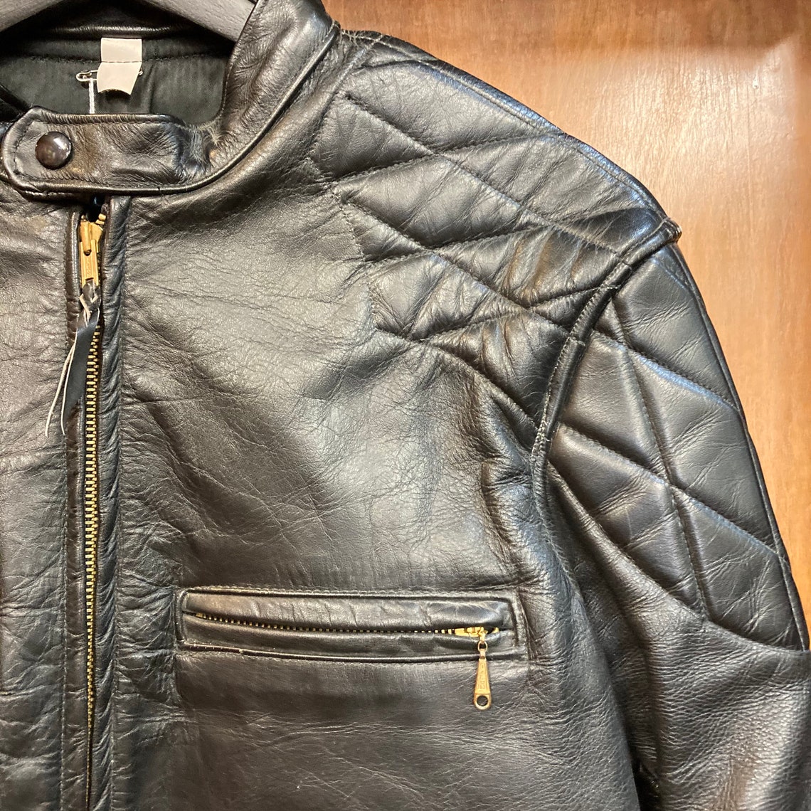 Vintage 1960s Cafe Racer Leather Jacket Great Details 60s - Etsy