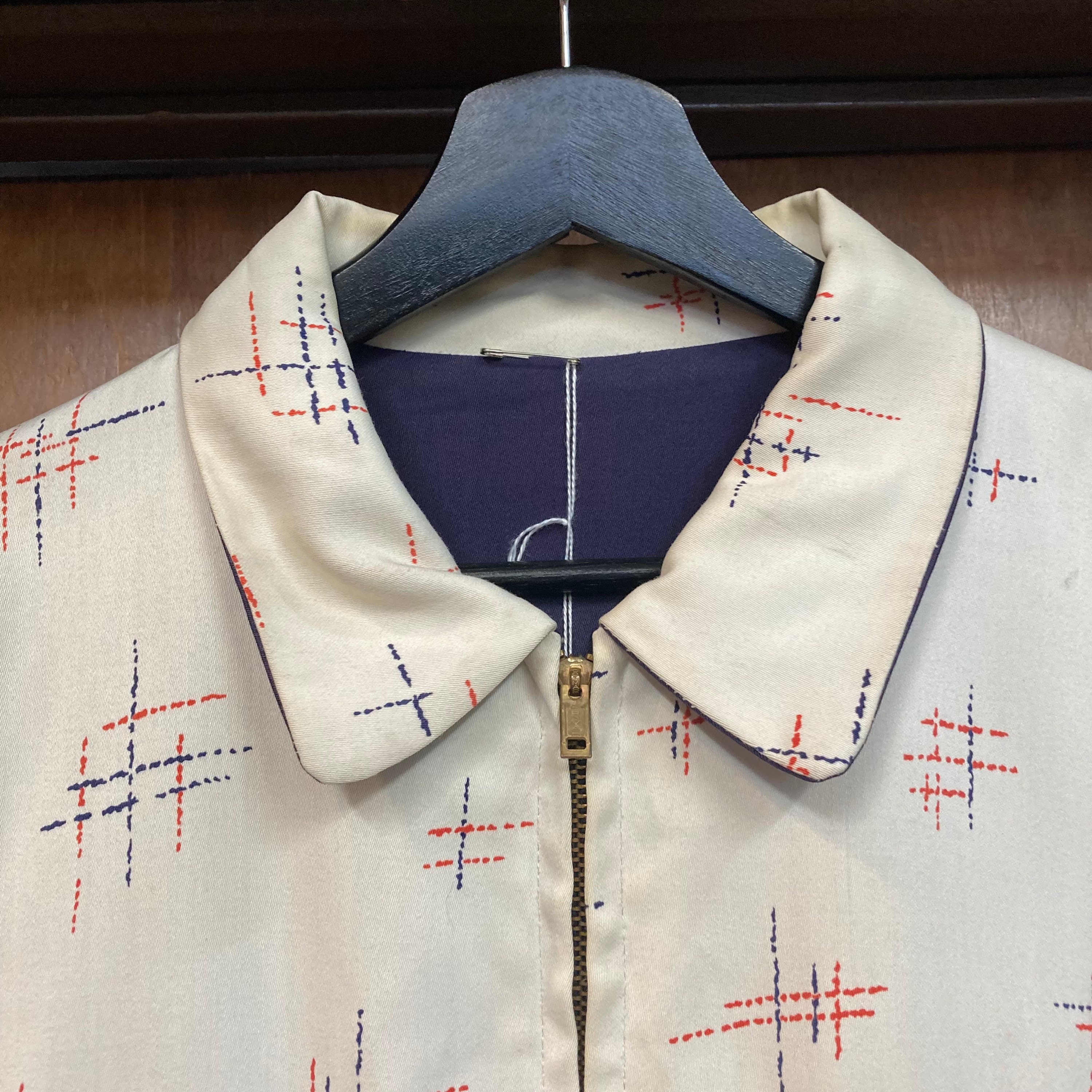 Vintage 1950's Size L Atomic Fleck Flap Pocket Gabardine Vintage 1950's Size L Atomic Fleck Flap Pocket Gabardine