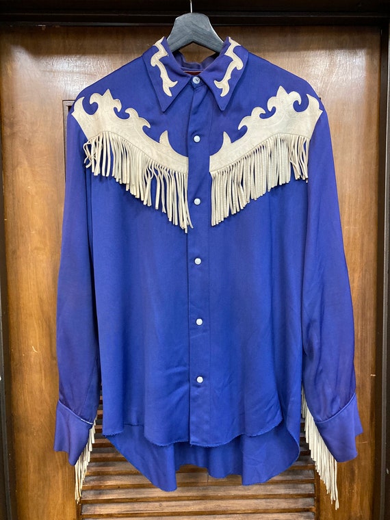 Vintage 1950's Amazing “ranch-man” Western Cowboy Rayon Gab Fringe