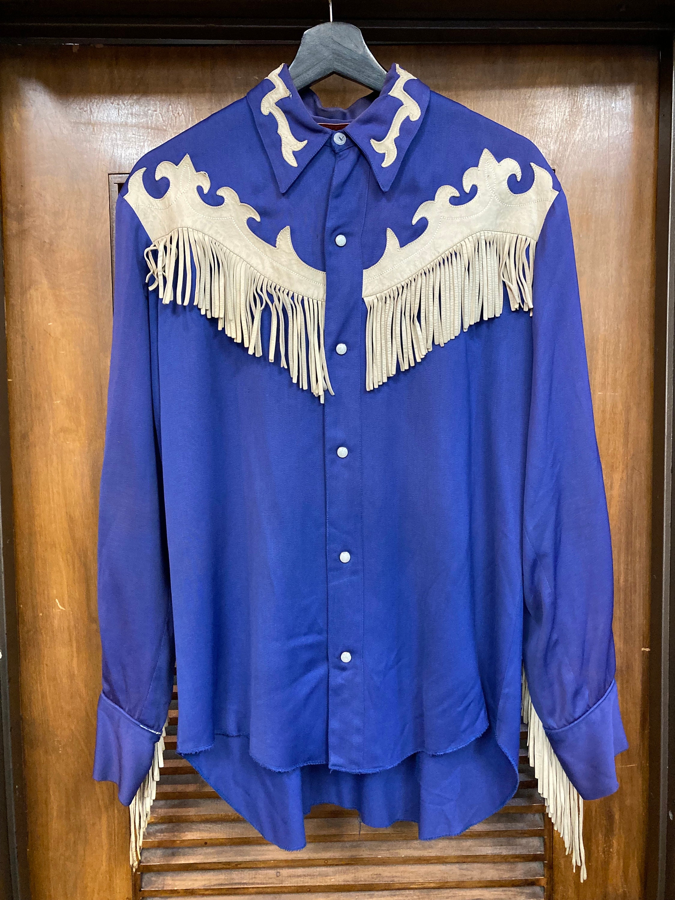 Vintage 1950's Amazing “ranch-man” Western Cowboy Rayon Gab Fringe