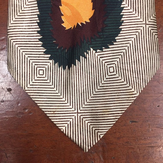Vintage 1940s, Haband,  Leaf Pattern Swing Tie, 1… - image 5