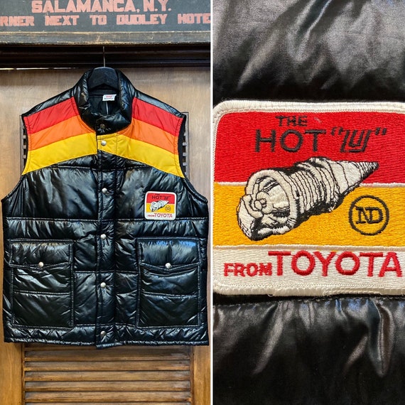 Vintage 1960’s Racing Vest Puffer Style Multi-Colo