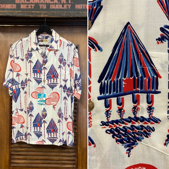 Vintage 1950’s Size Large “Andrade” Rayon Hawaiian
