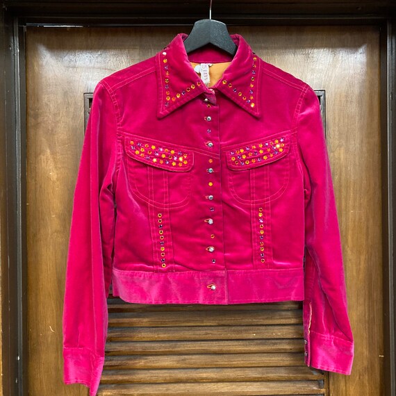 Vintage 1960s Pink Velvet Mod Raggedy Ann Design Cropped Jacket 60s Trucker Jacket Vintage Rhinestone Vintage Clothing Etsy UK