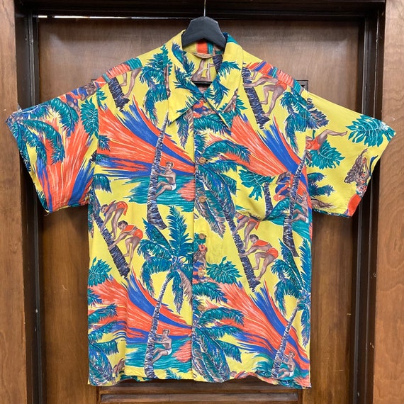 Vintage 1940s Original kamehameha Label Coconut Tree Climber Rayon Hawaiian, Signed Selvedge, 40s Loop Collar, Vintage Clothing - Etsy Vintage 1940s Original kamehameha Label Coconut Tree Climber Rayon Hawaiian, Signed Selvedge, 40s Loop Collar, Vintage Clothing - Etsy