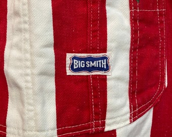Vintage 1960's W40 “big Smith” Red X White Stripe Mod Denim