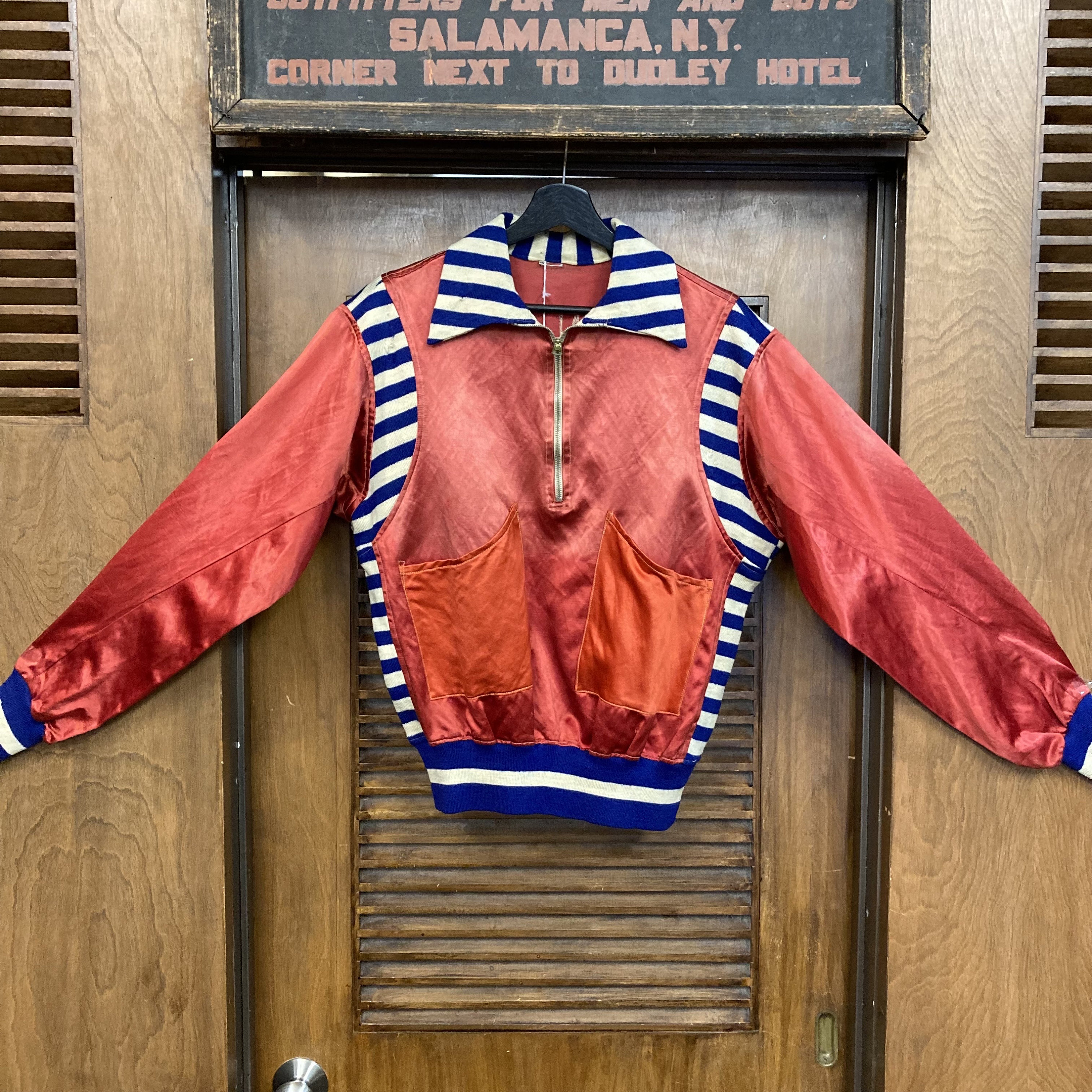 Vintage 1940's Satin “aeronautics” Pullover Athletic Sports