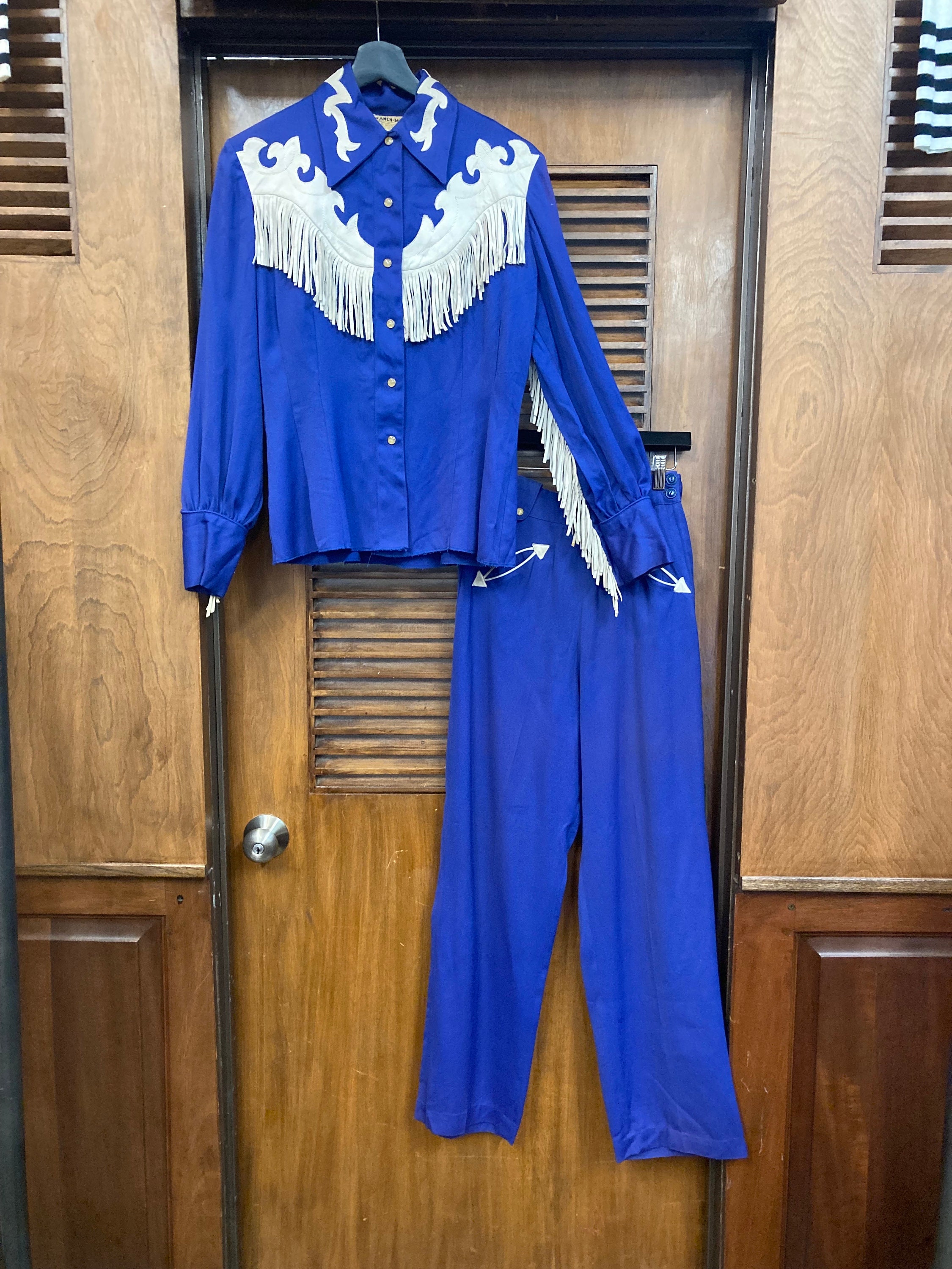 Vintage 1940's Ranch-maid Western Cowboy Fringe Gabardine