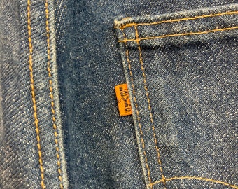 Vintage 1970's W31 Levi's 684 Orange Tag Hip Hugger Elephant