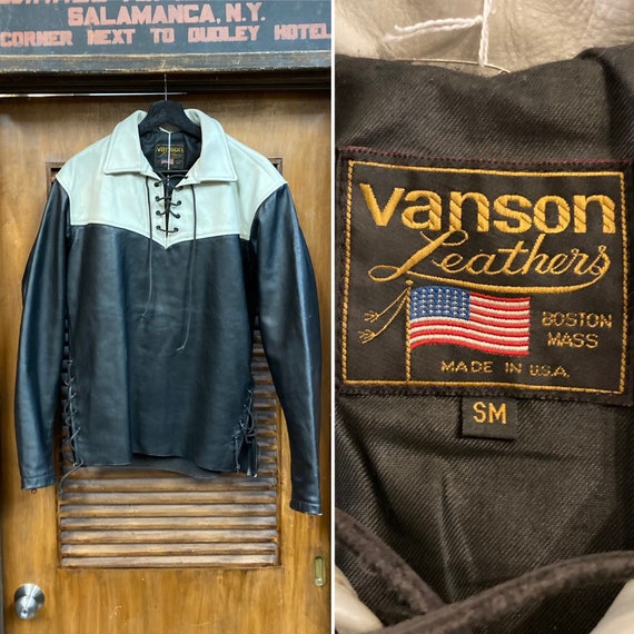Vintage 1980's “vanson” 2-tone Motorcycle MC Lace-up Vintage 1980's “vanson” 2-tone Motorcycle MC Lace-up