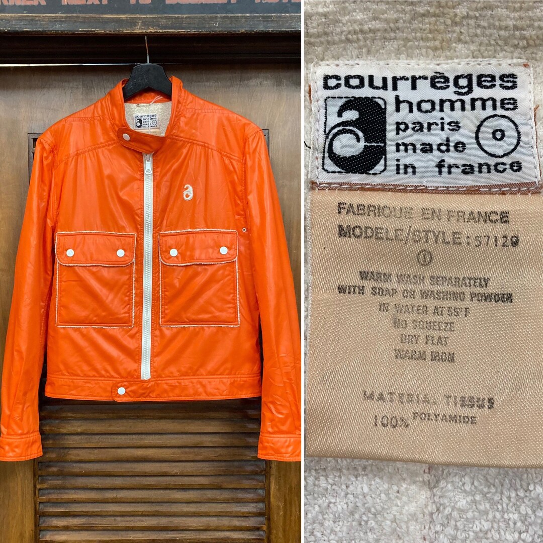 courreges フランス製 ヴィンテージ 古着 えんじ色 ジャケット-