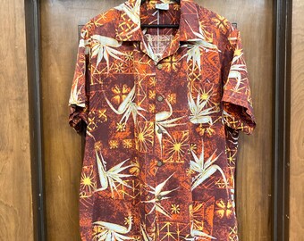 Vintage 1950's Size XL “shaheen's” Bird of Paradise Tapa