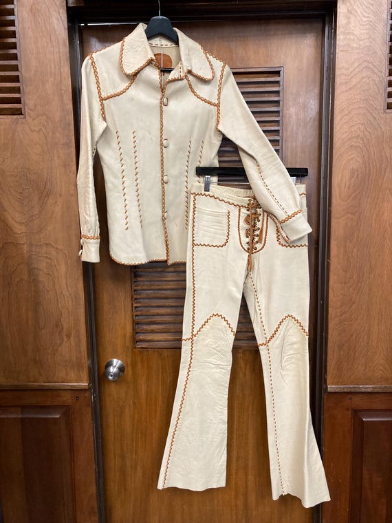 Vintage 1970's NBL North Beach Leather Whipstitch Hippie Rocker