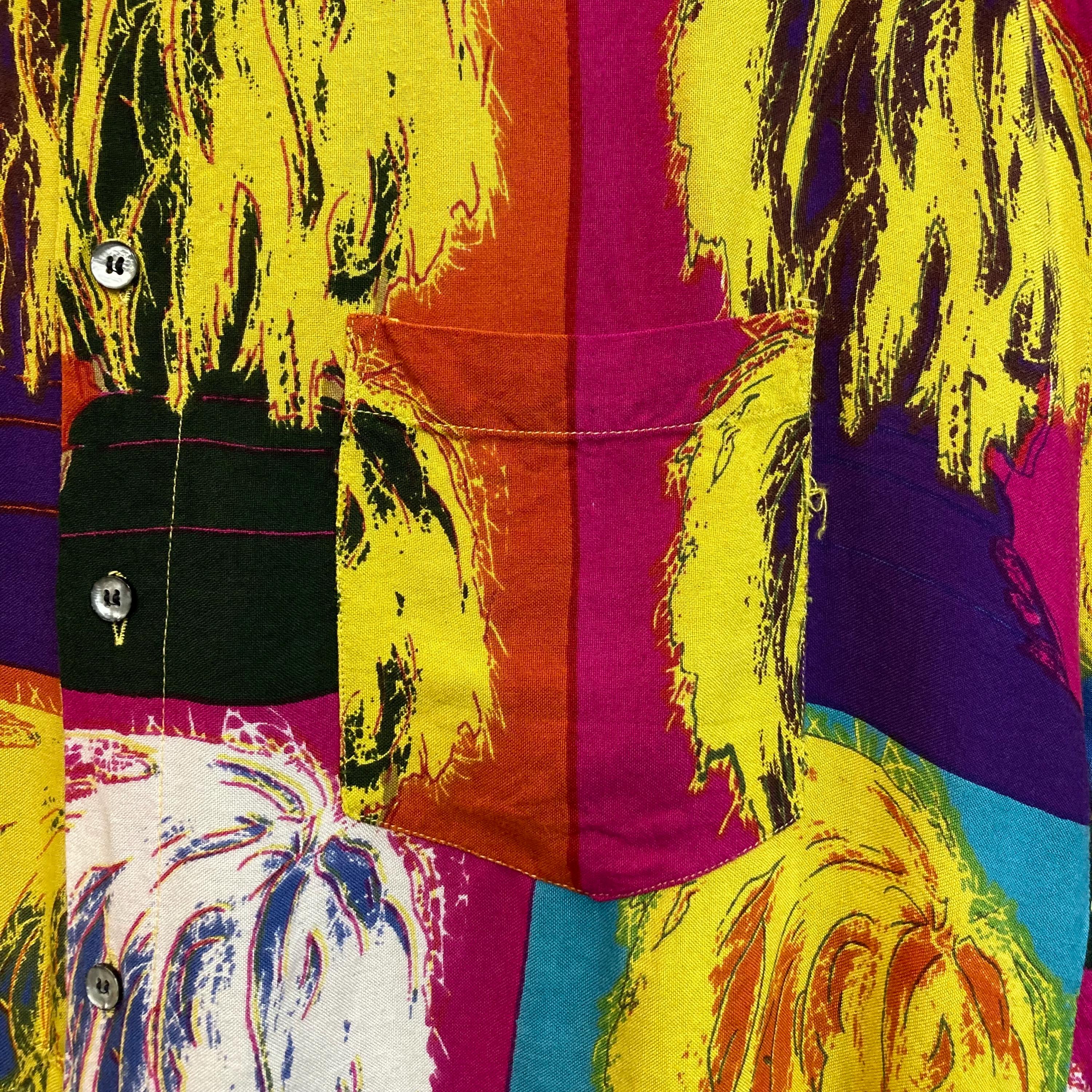 トップス 1980s Andy Warhol all pattern rayonshirt トップス 1980s Andy Warhol all pattern rayonshirt Vintage 1980's