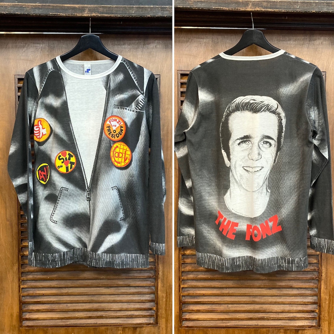 T-Shirt Uomo Fonzie – Happy Days – Linea Vintage In Cotone Organico (140 G/m²), Grigio Melange - 3