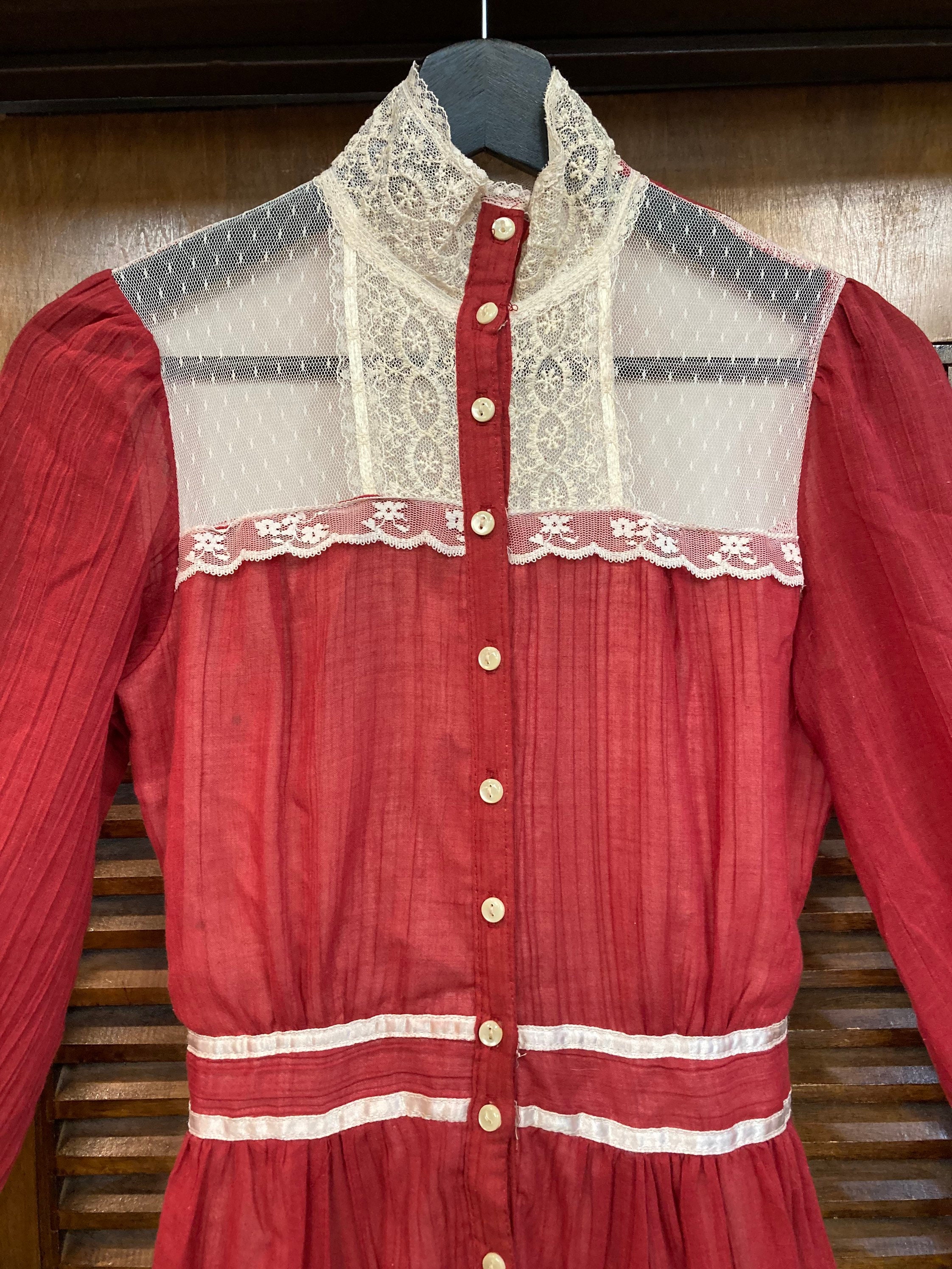 Vintage 1970’s Gunne Sax by Jessica Prairie Hippie Boho Dress, Vintage ...