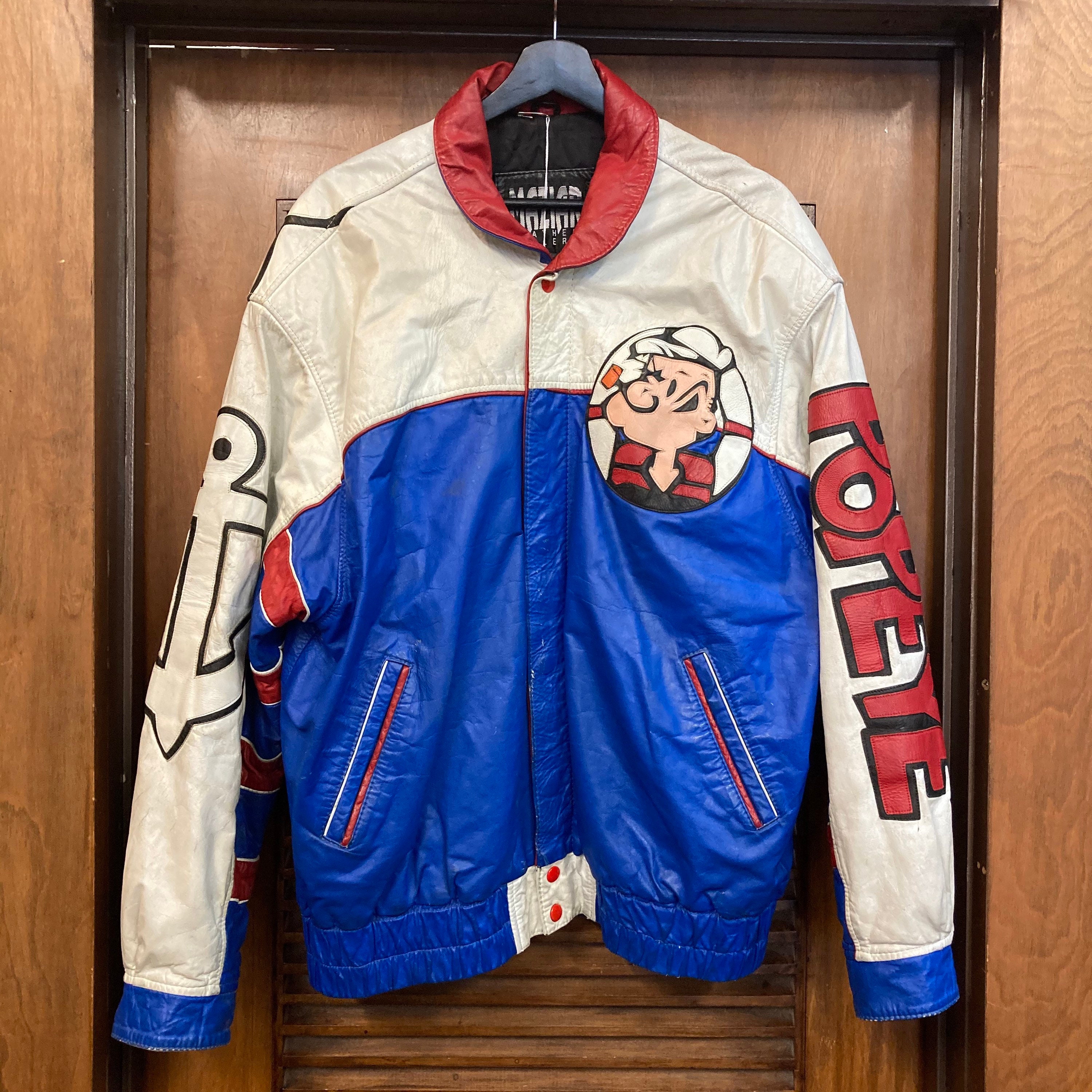 Vintage 1980s Popeye Design Hip Hop maziar Leather Jacket, 80s Jacket, 80s  Oversize, 80s Cartoon, Vintage Clothing - Etsy