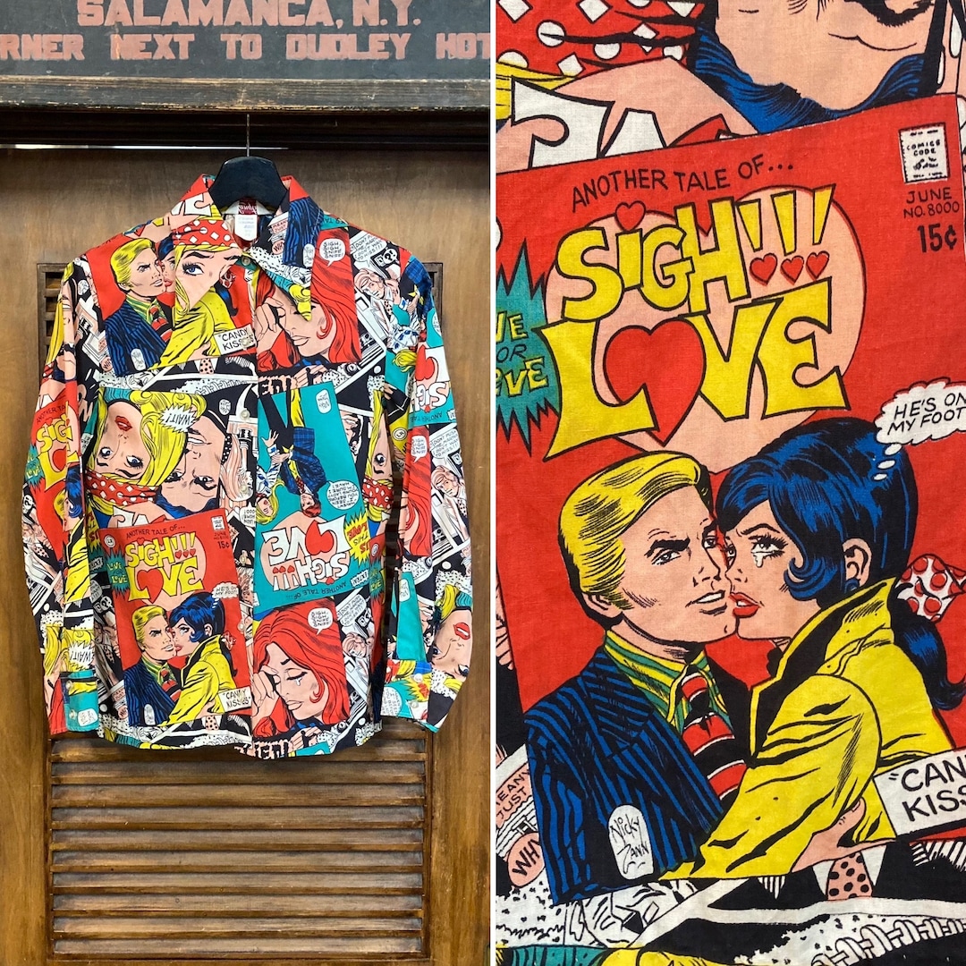 Vintage 1960’s Pop Art Glam Mod Comic Book “nicky Zann” Ladies Blouse ...