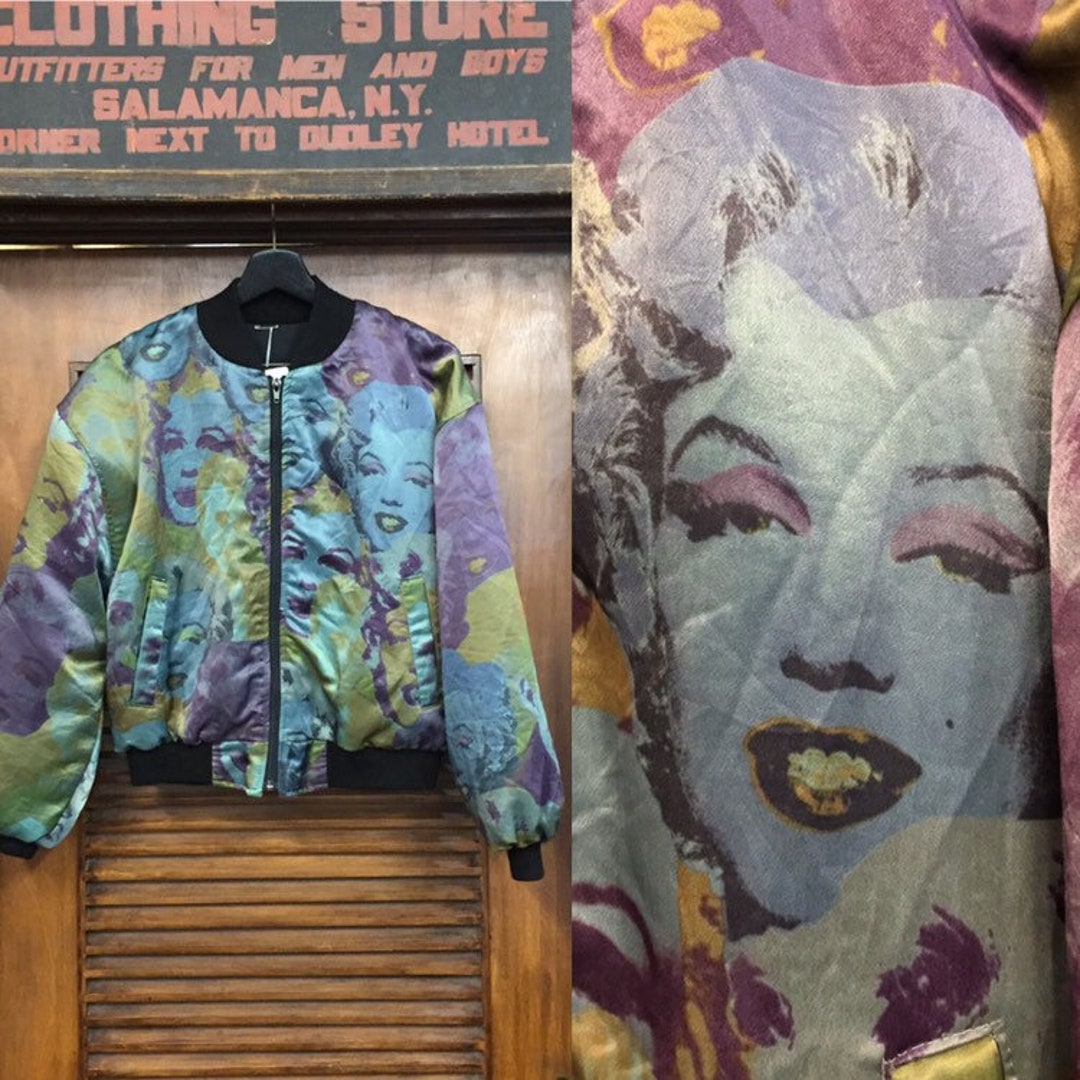 Vintage 1980s Marilyn Monroe and James Dean Bomber Jacket - Etsy Israel