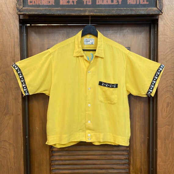 Vintage 1950's California Speed Shop Hot Rod Rayon Bowling Vintage 1950's California Speed Shop Hot Rod Rayon Bowling