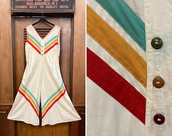 Vintage 1920’s Chevron Stripes Beach Pajamas Playsuit Outfit, 1920’s Beach Pajamas, Chevron Stripes, Vintage Playsuit, Palazzo Pant