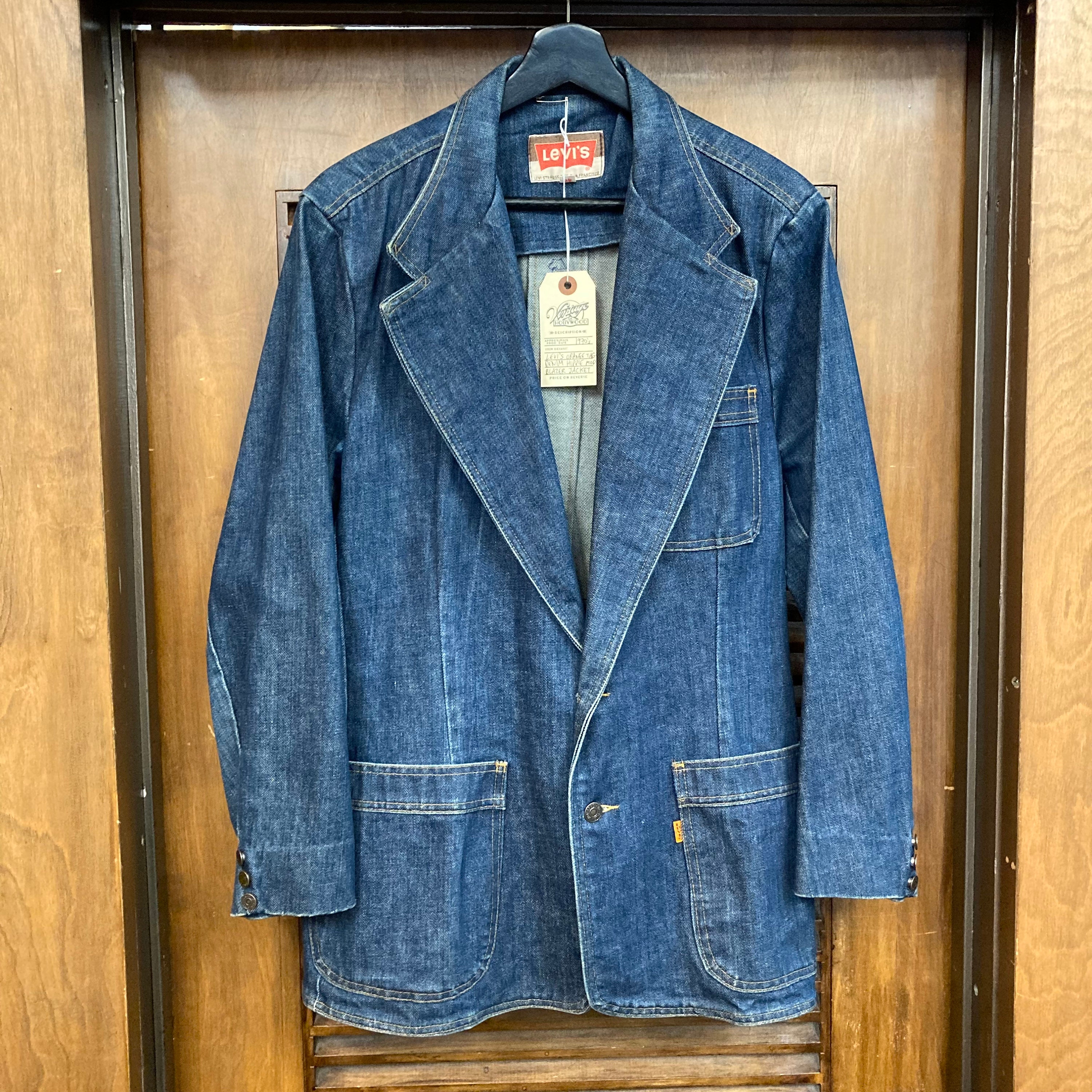 Vintage 1970's Levi's Orange Tag Denim Hippie Mod Blazer Vintage 1970's Levi's Orange Tag Denim Hippie Mod Blazer