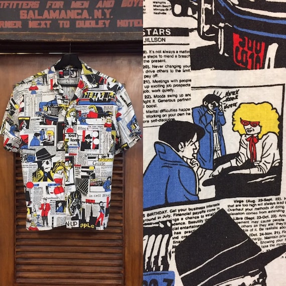 Vintage 1980’s Detective Comic Cartoon Print New W