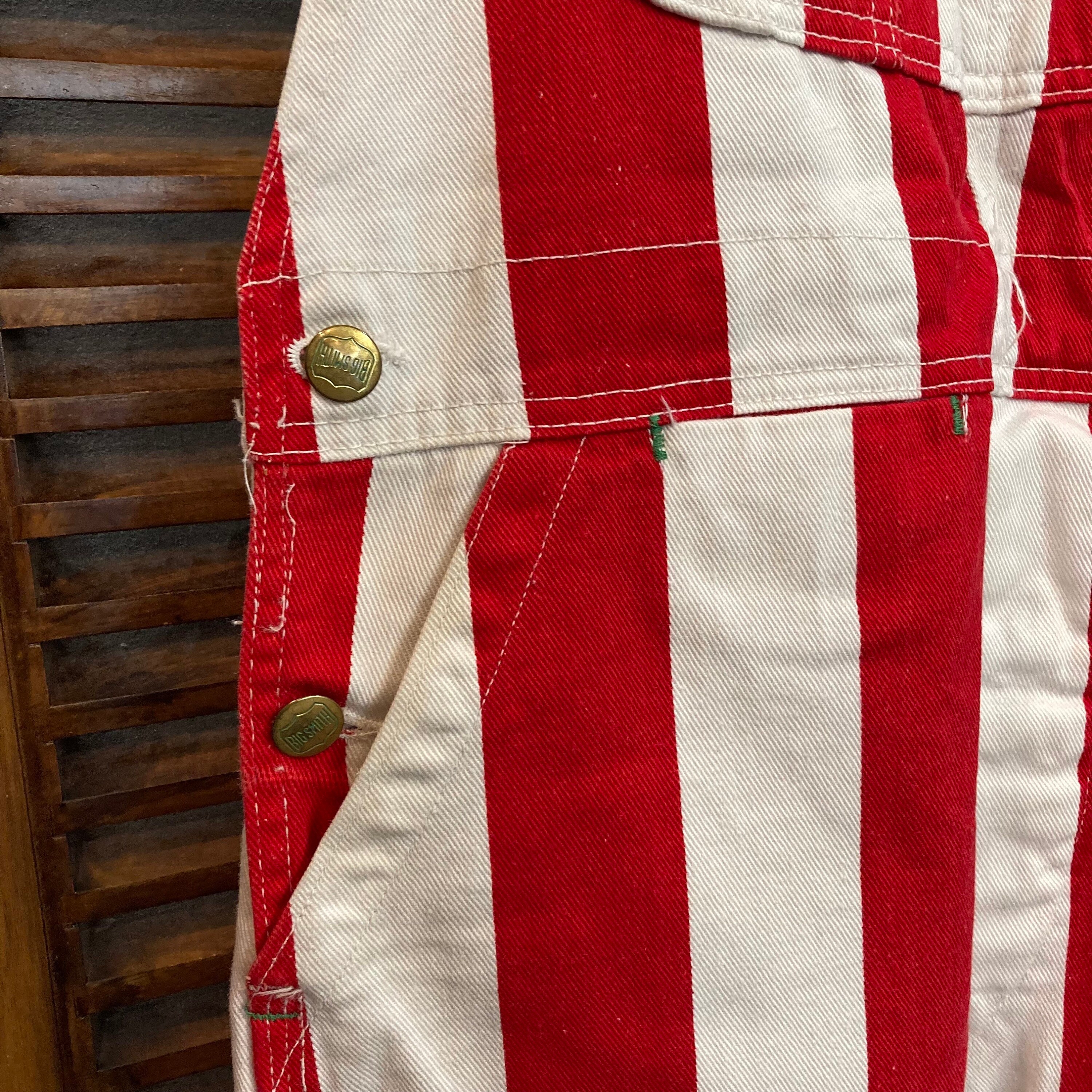 Vintage 1960's W32 “big Smith” Red X White Stripe Denim Mod Vintage 1960's W32 “big Smith” Red X White Stripe Denim Mod
